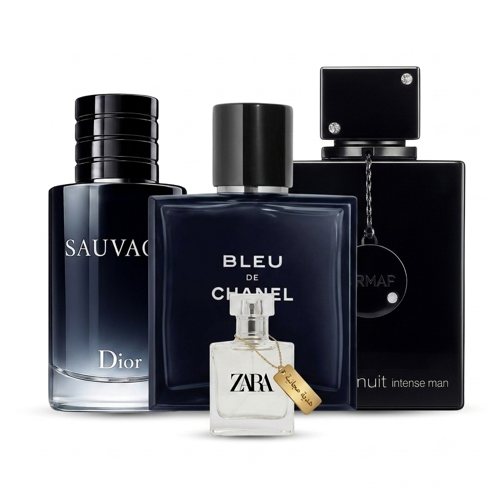 Sauvage + Club de Nuit + Bleu de Chanel