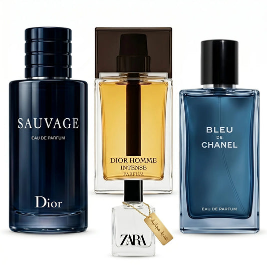 Sauvage + Dior Homme Intense + Bleu de Chanel