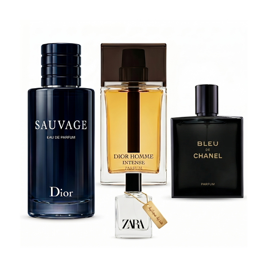 Sauvage + Dior Homme Intense + Bleu de Chanel